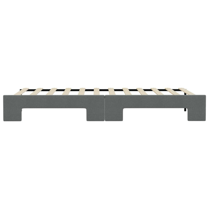 daybed med udtræk 90x200 cm stof mørkegrå