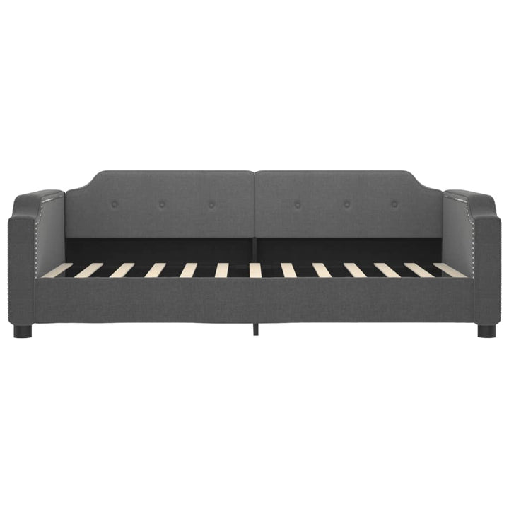 daybed med udtræk 100x200 cm stof mørkegrå