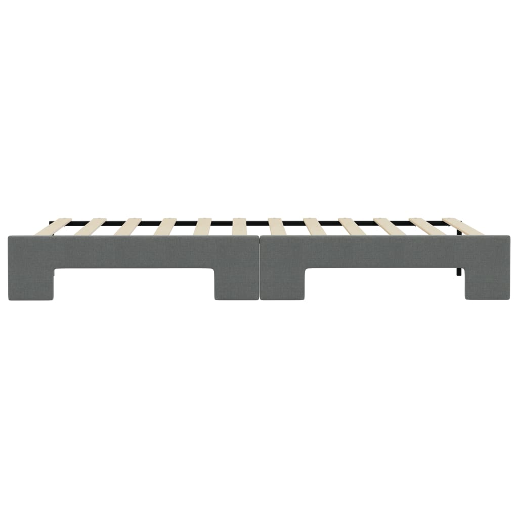 daybed med udtræk 100x200 cm stof mørkegrå