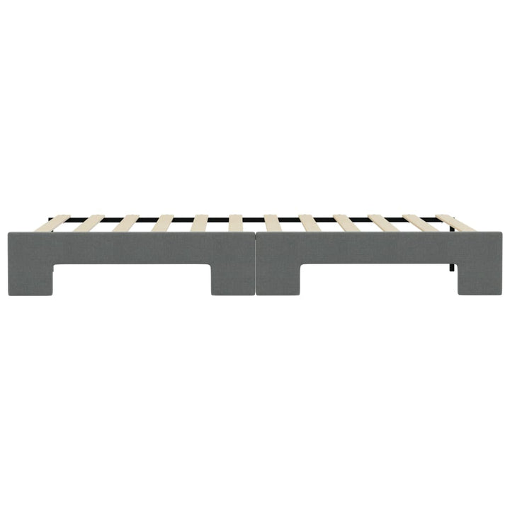 daybed med udtræk 100x200 cm stof mørkegrå