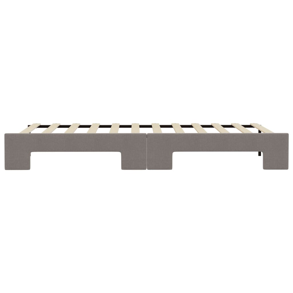 daybed med udtræk 100x200 cm stof gråbrun