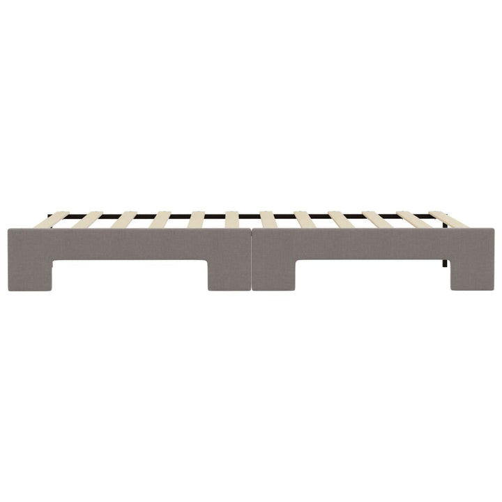 daybed med udtræk 100x200 cm stof gråbrun