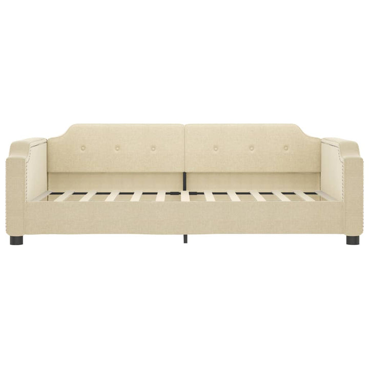 daybed med udtræk 100x200 cm stof cremefarvet
