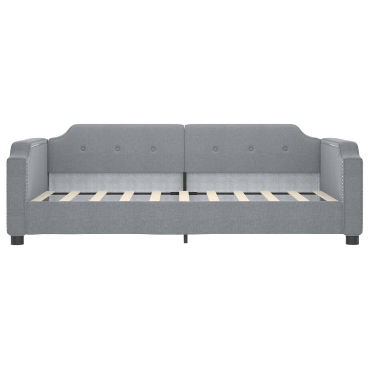 daybed med udtræk 90x190 cm stof lysegrå