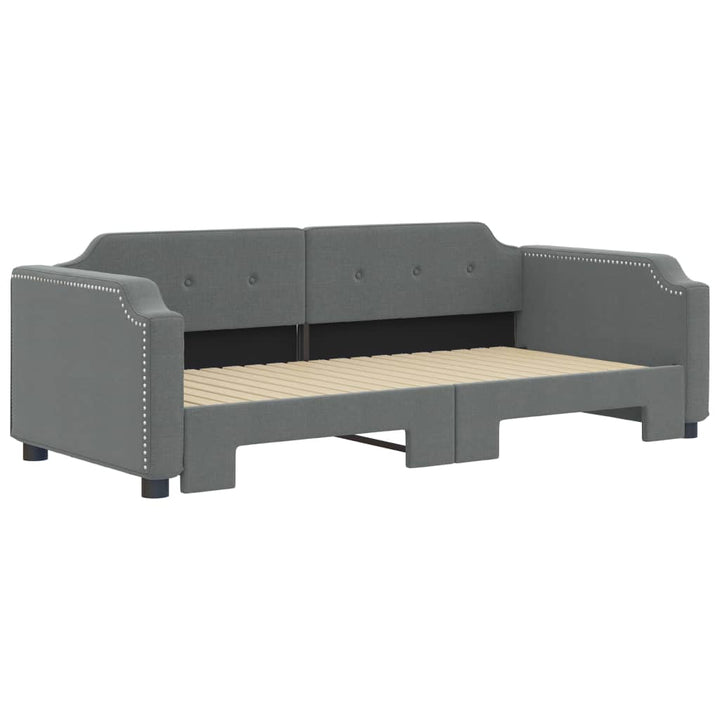 daybed med udtræk 90x190 cm stof mørkegrå