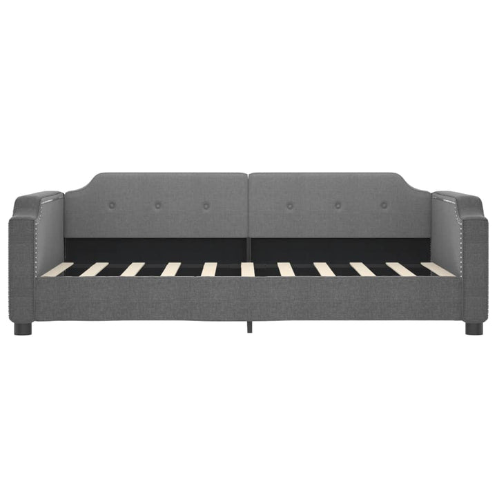 daybed med udtræk 90x190 cm stof mørkegrå