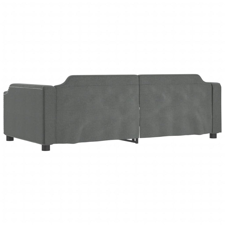 daybed med udtræk 90x190 cm stof mørkegrå