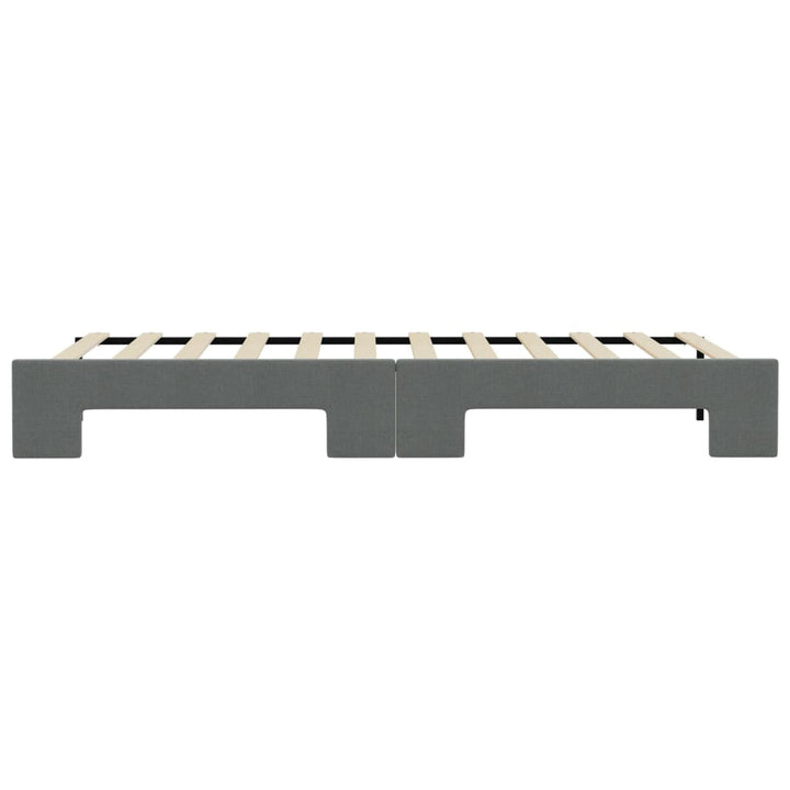 daybed med udtræk 90x190 cm stof mørkegrå
