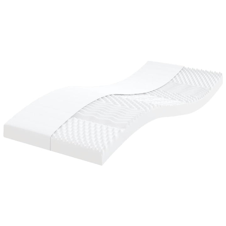 daybed med udtræk og madras 80x200 cm stof cremefarvet