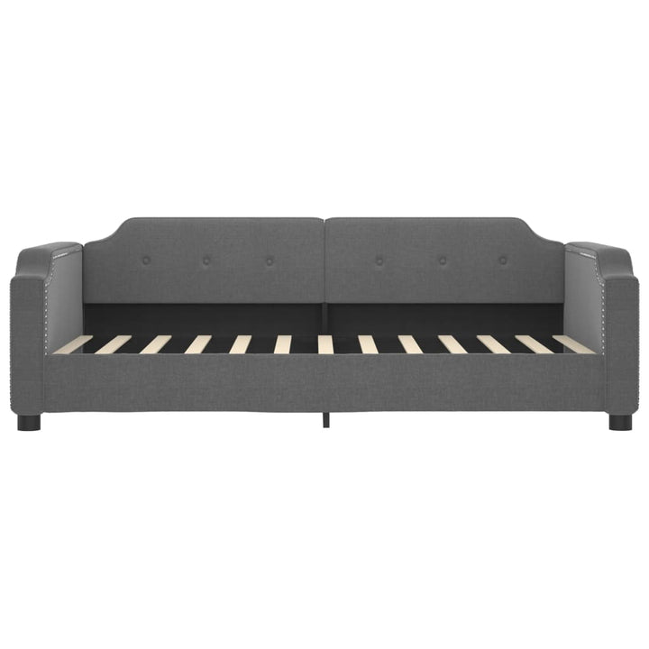 daybed med udtræk og skuffer 80x200 cm stof mørkegrå
