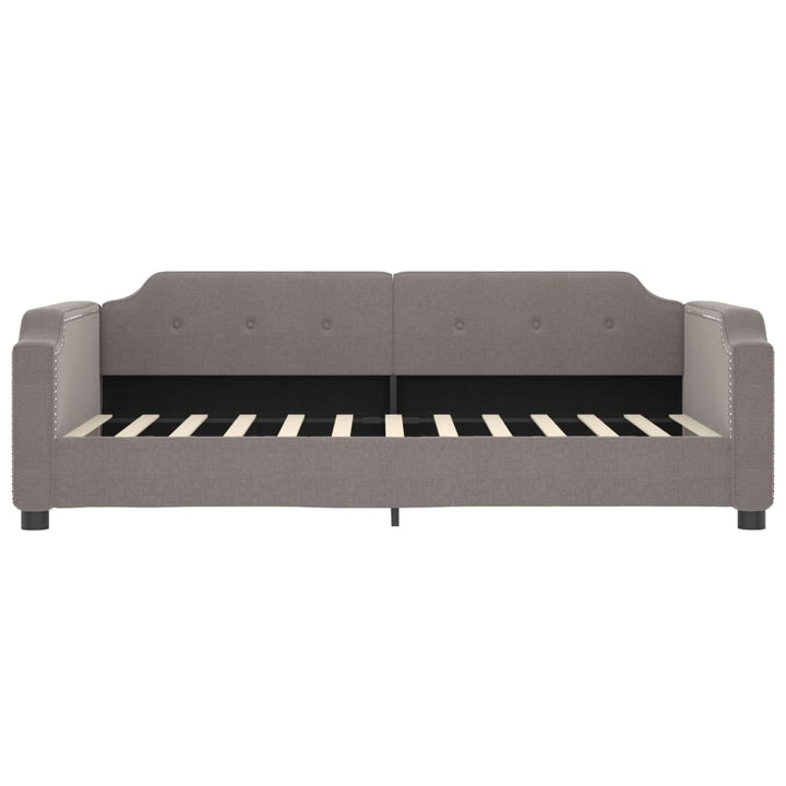 daybed med udtræk og skuffer 100x200 cm stof gråbrun