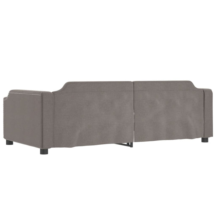 daybed med udtræk og skuffer 100x200 cm stof gråbrun