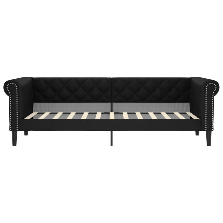 daybed med madras 90x200 cm kunstlæder sort