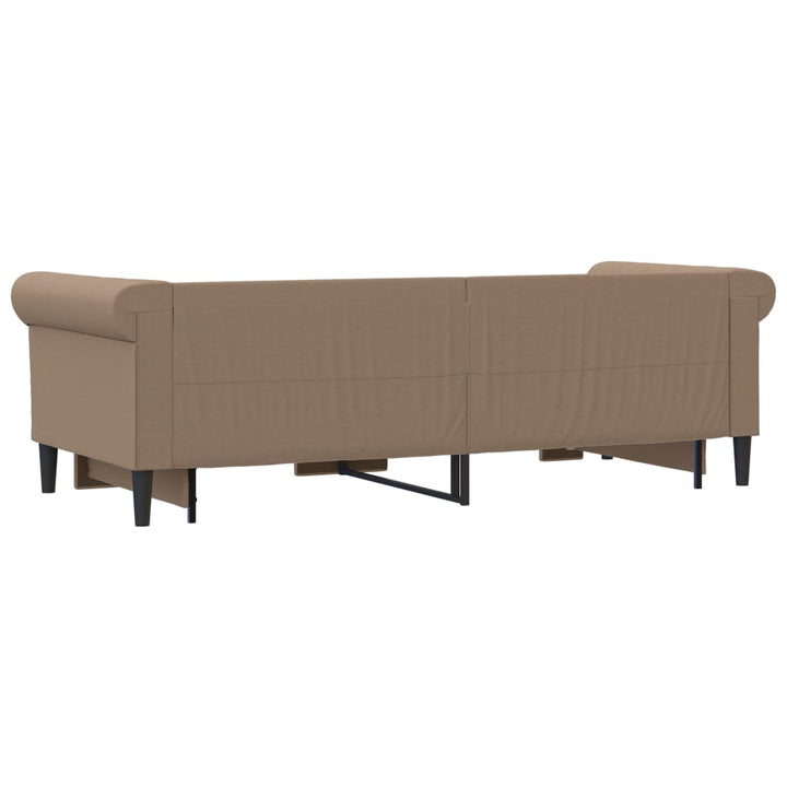 daybed med udtræk 90x200 cm kunstlæder cappuccinofarvet