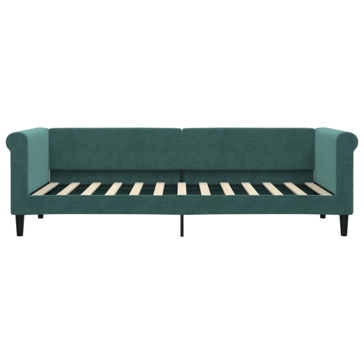 daybed med madras 80x200 cm velour mørkegrøn