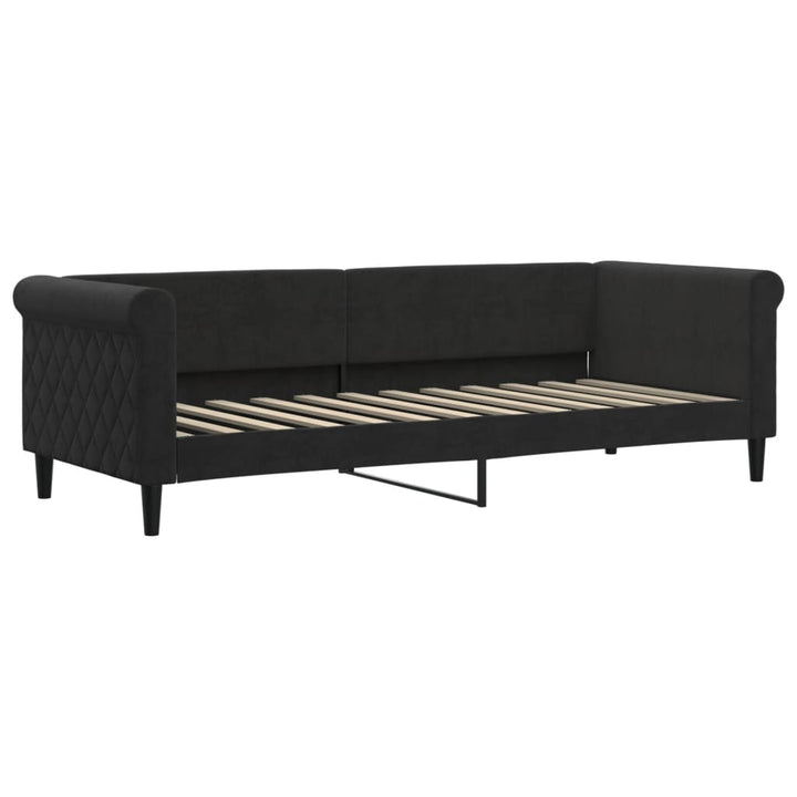 daybed med madras 80x200 cm velour sort
