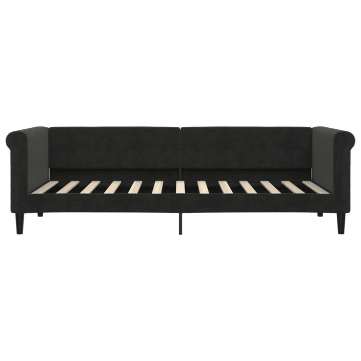 daybed med madras 80x200 cm velour sort