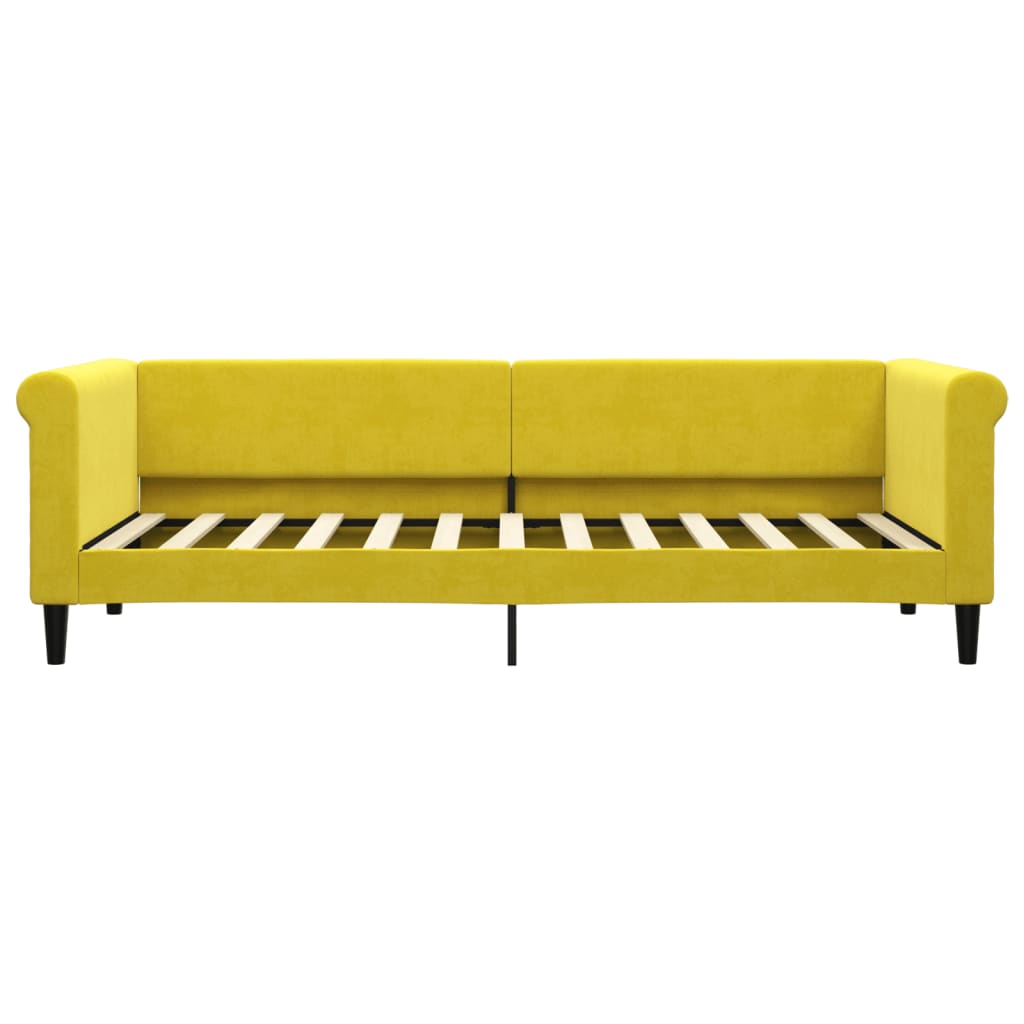 daybed med madras 80x200 cm velour gul