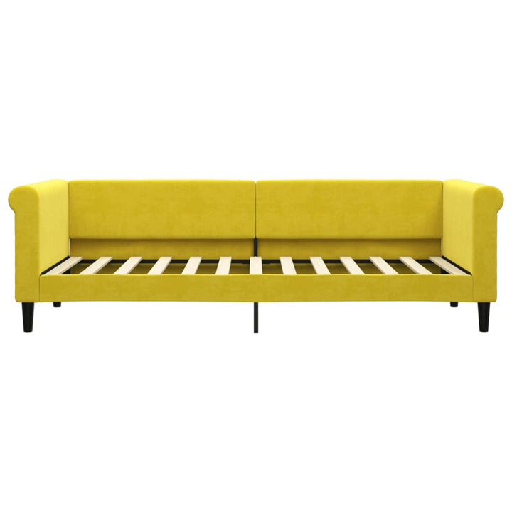 daybed med madras 80x200 cm velour gul