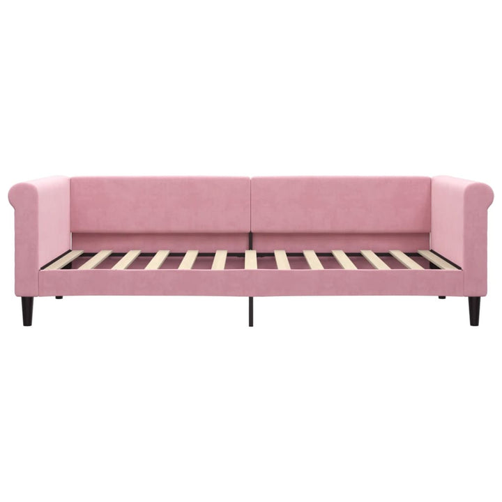 daybed med madras 90x200 cm velour pink