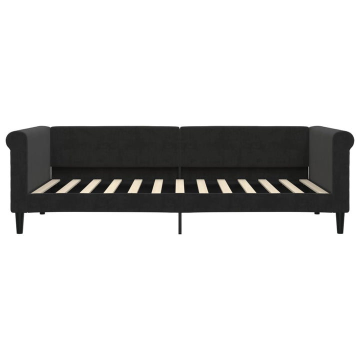 daybed med madras 90x200 cm velour sort