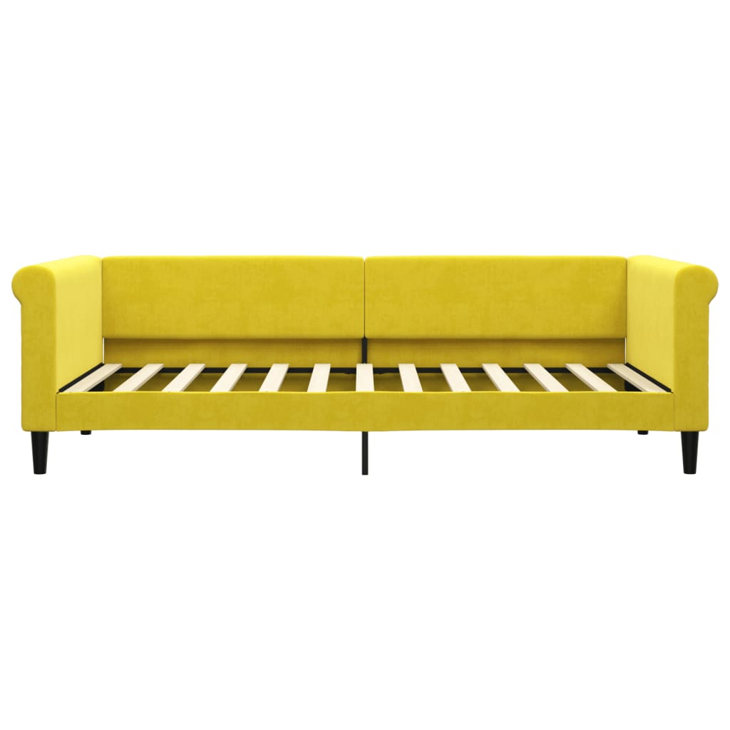 daybed med madras 90x200 cm velour gul