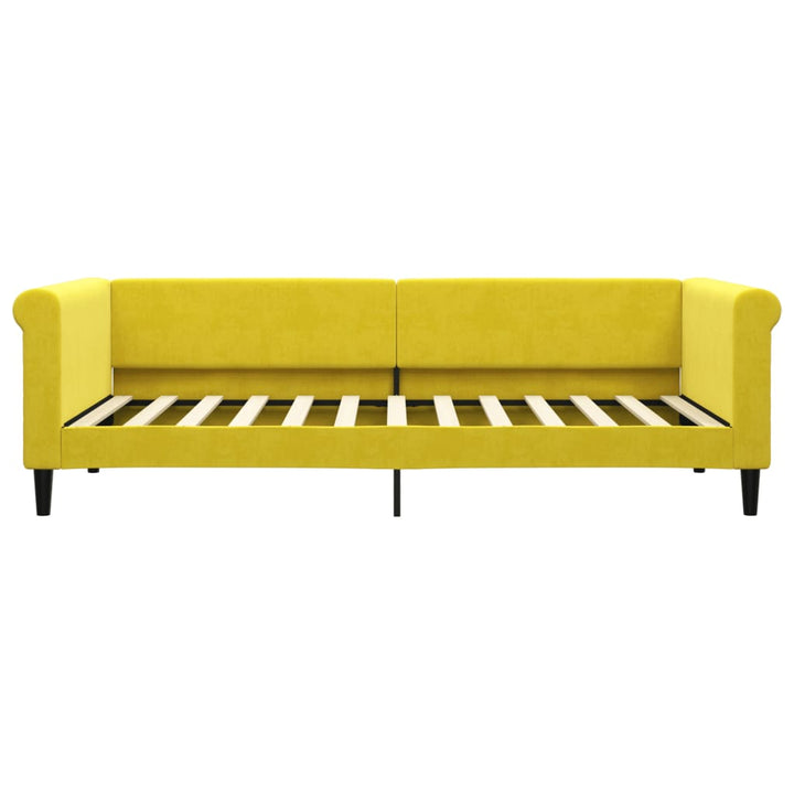 daybed med madras 90x200 cm velour gul