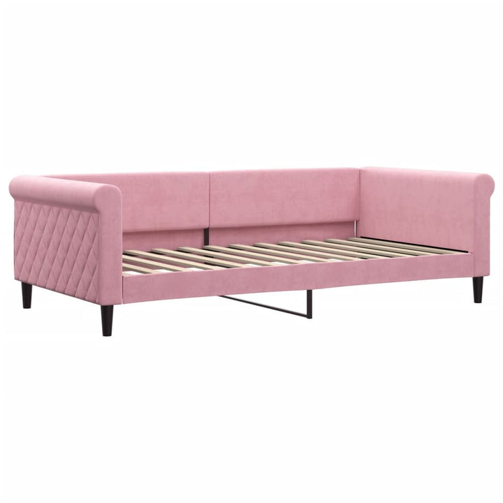 daybed med madras 100x200 cm velour pink