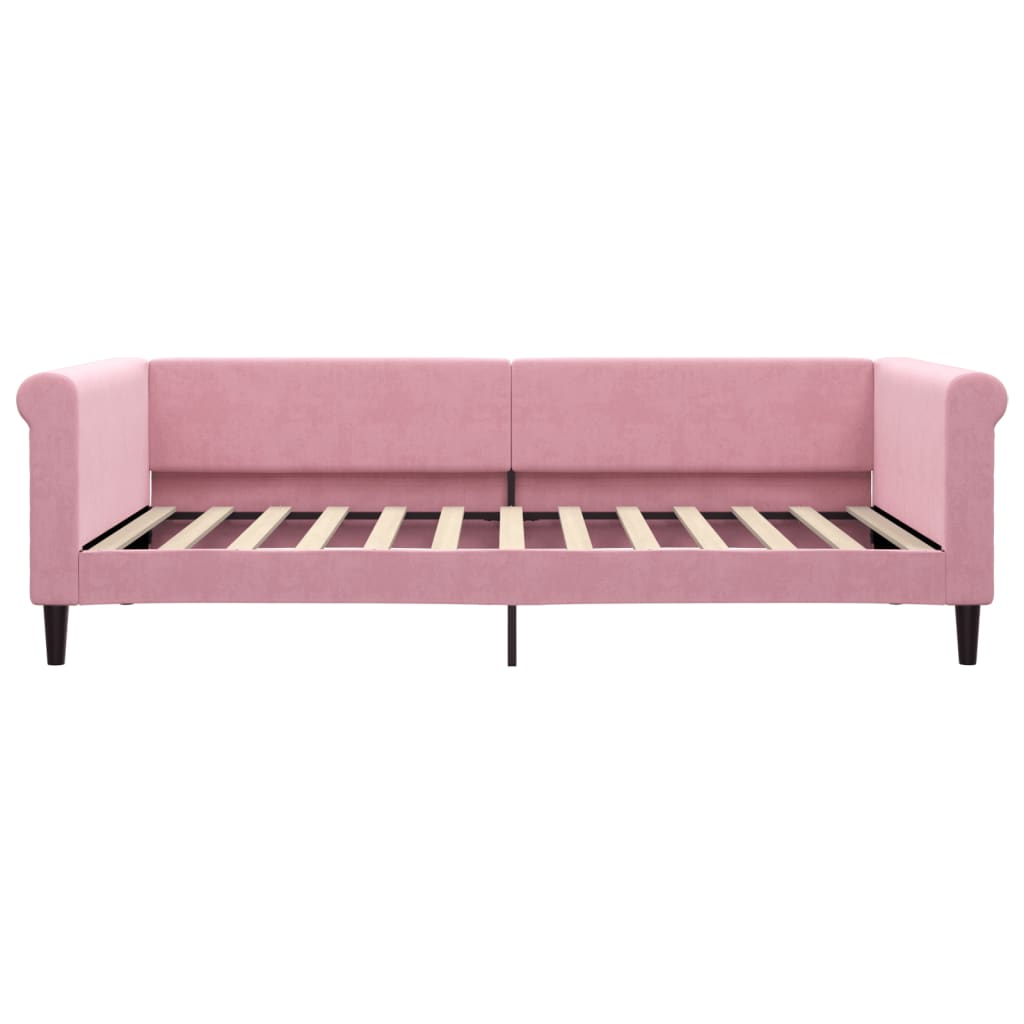 daybed med madras 100x200 cm velour pink