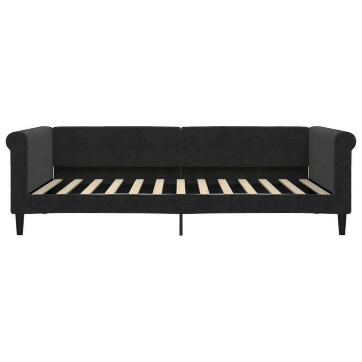daybed med madras 100x200 cm velour sort