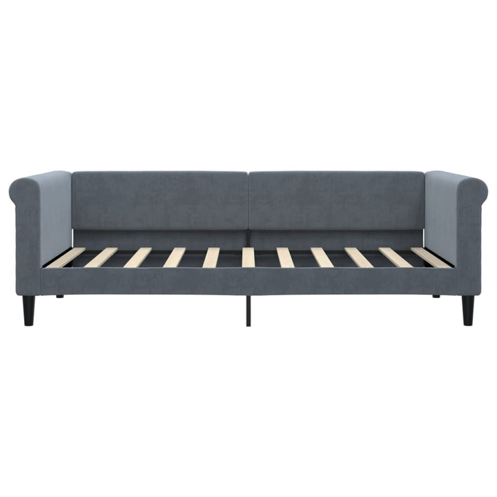 daybed med madras 90x190 cm velour mørkegrå