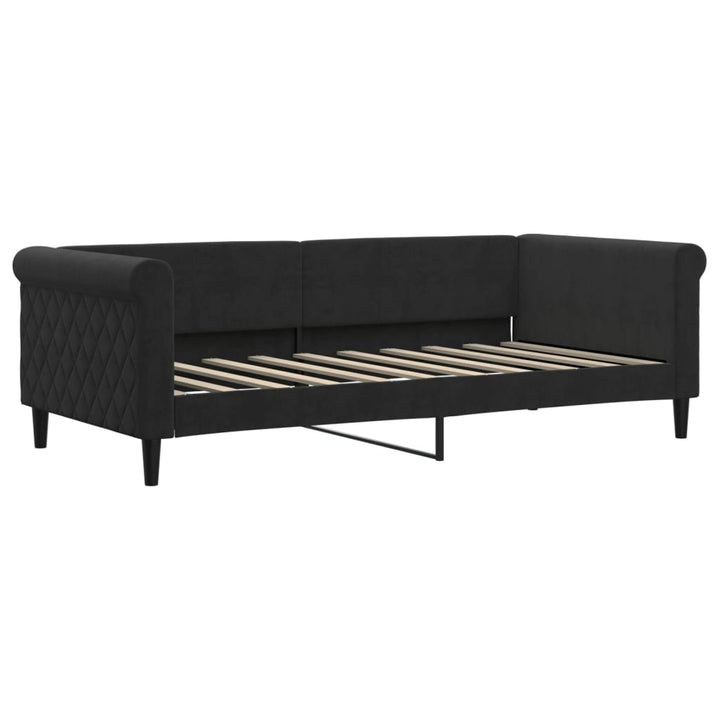daybed med madras 90x190 cm velour sort