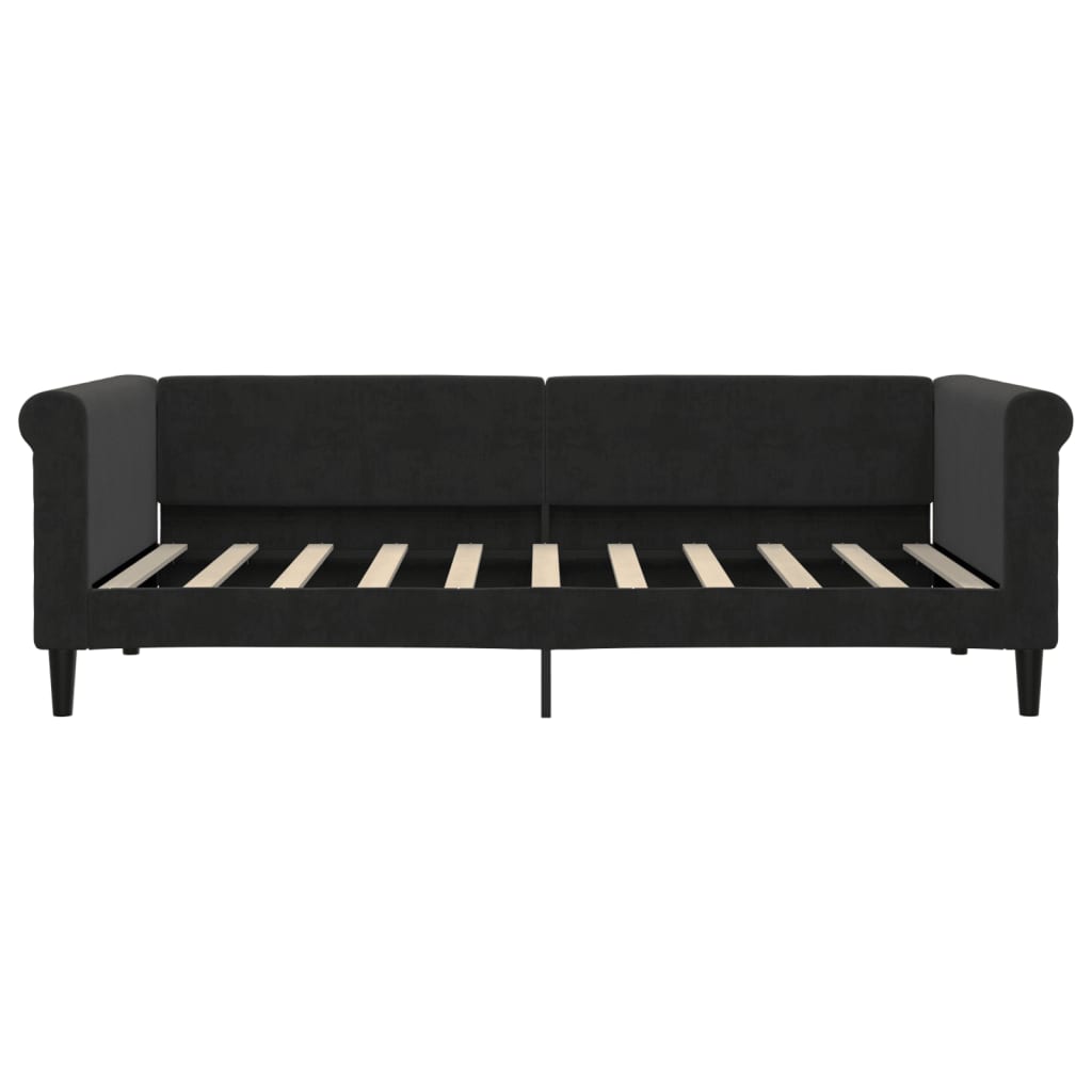 daybed med madras 90x190 cm velour sort