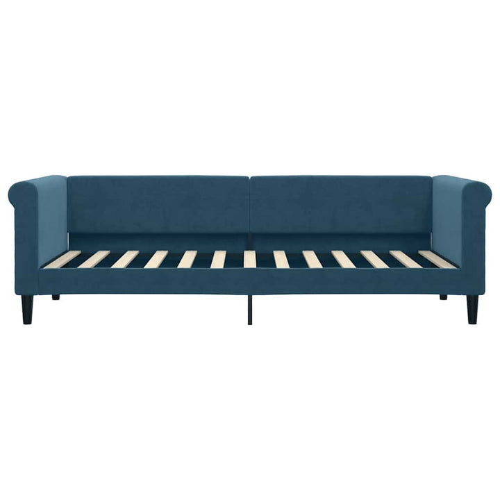 daybed med udtræk 80x200 cm velour blå
