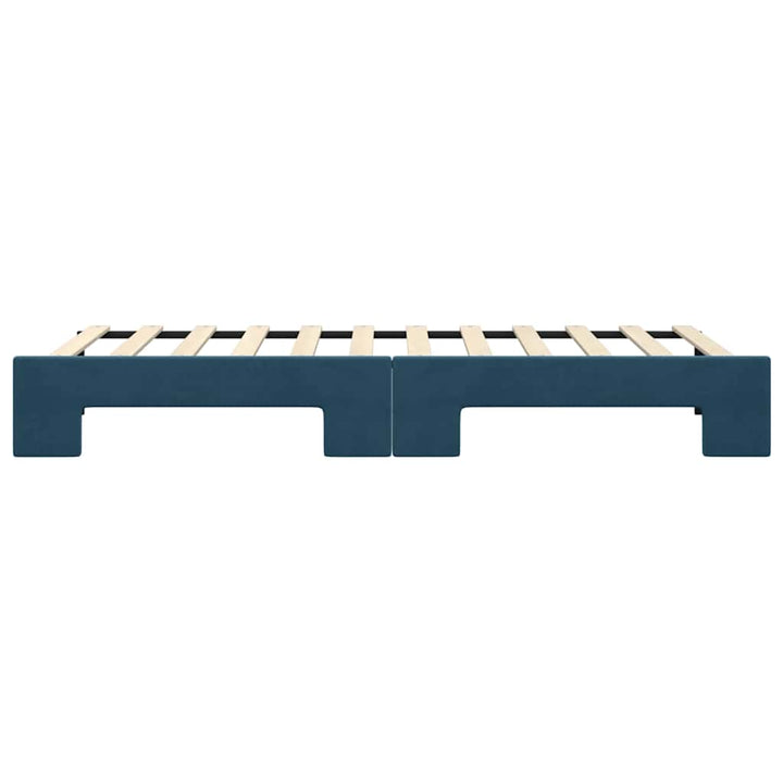 daybed med udtræk 80x200 cm velour blå