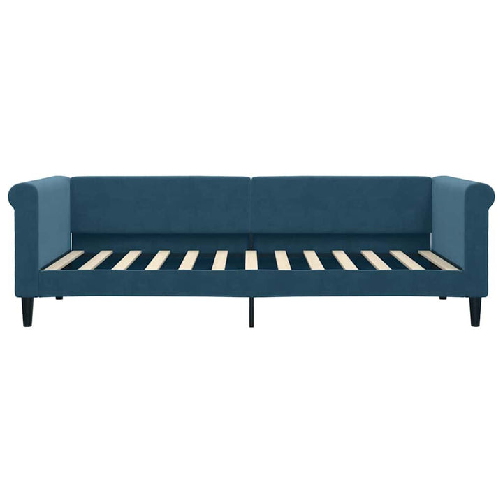 daybed med udtræk 90x200 cm velour blå