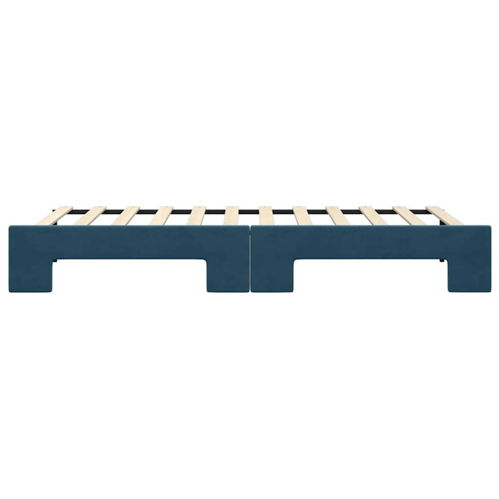 daybed med udtræk 90x200 cm velour blå