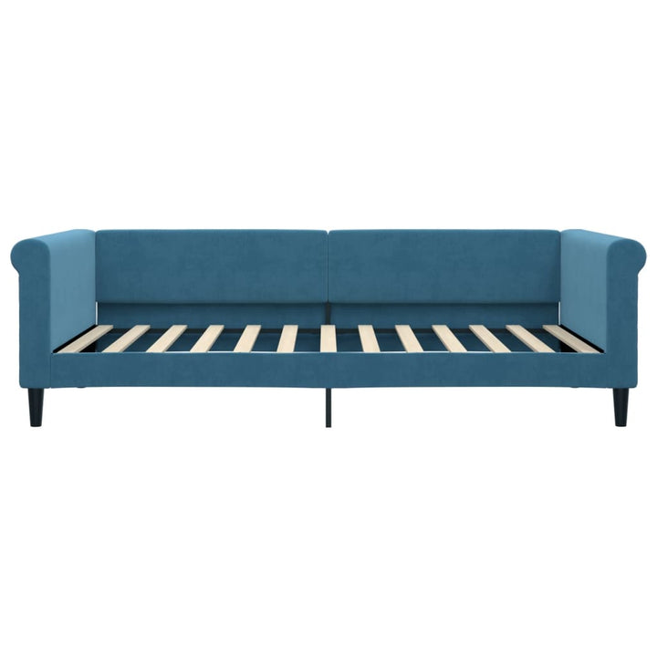 daybed med udtræk 100x200 cm velour blå