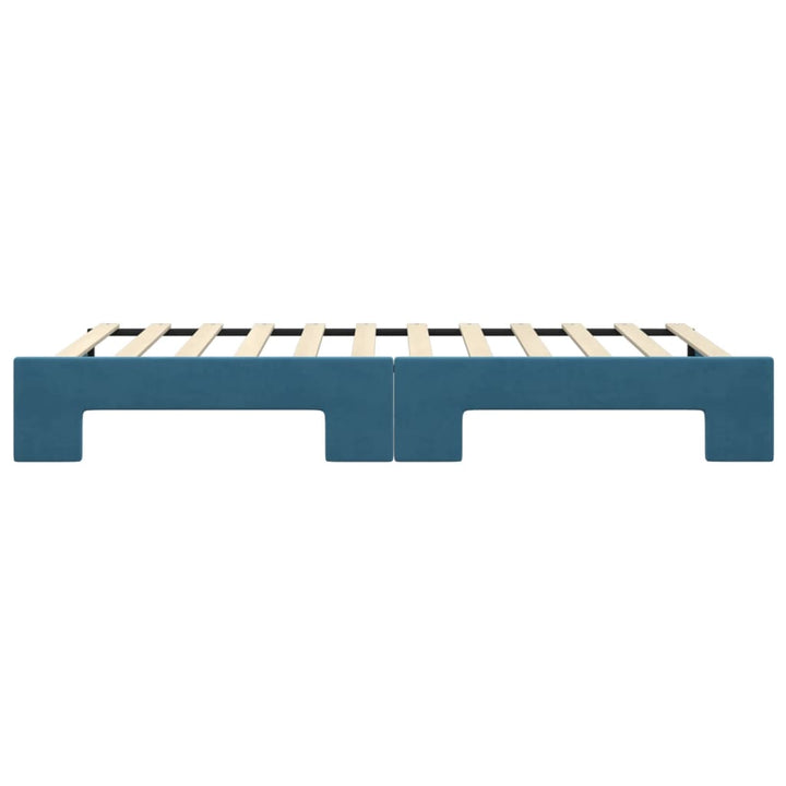 daybed med udtræk 100x200 cm velour blå