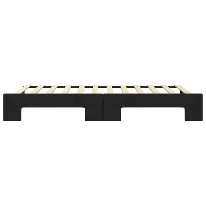 daybed med udtræk 100x200 cm velour sort
