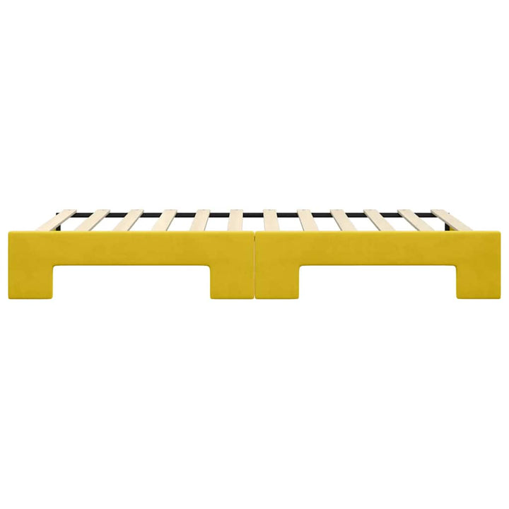 daybed med udtræk 100x200 cm velour gul
