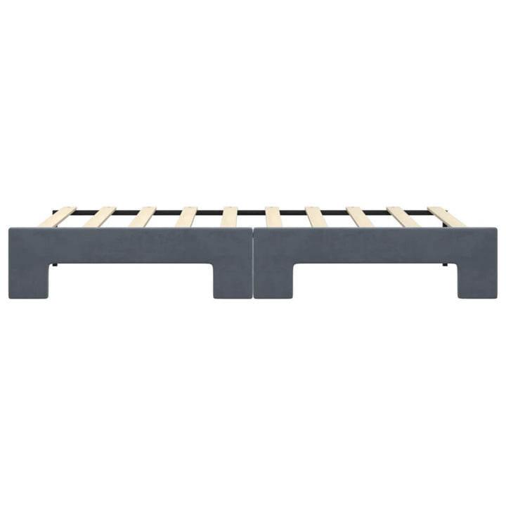 daybed med udtræk 90x190 cm velour mørkegrå