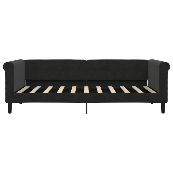 daybed med udtræk 90x190 cm velour sort