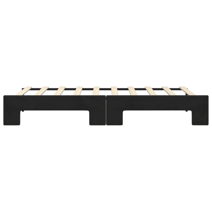 daybed med udtræk 90x190 cm velour sort