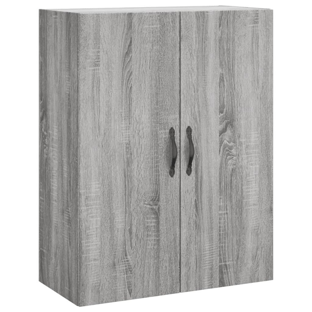 højskab 69,5x34x180 cm konstrueret træ grå sonoma-eg