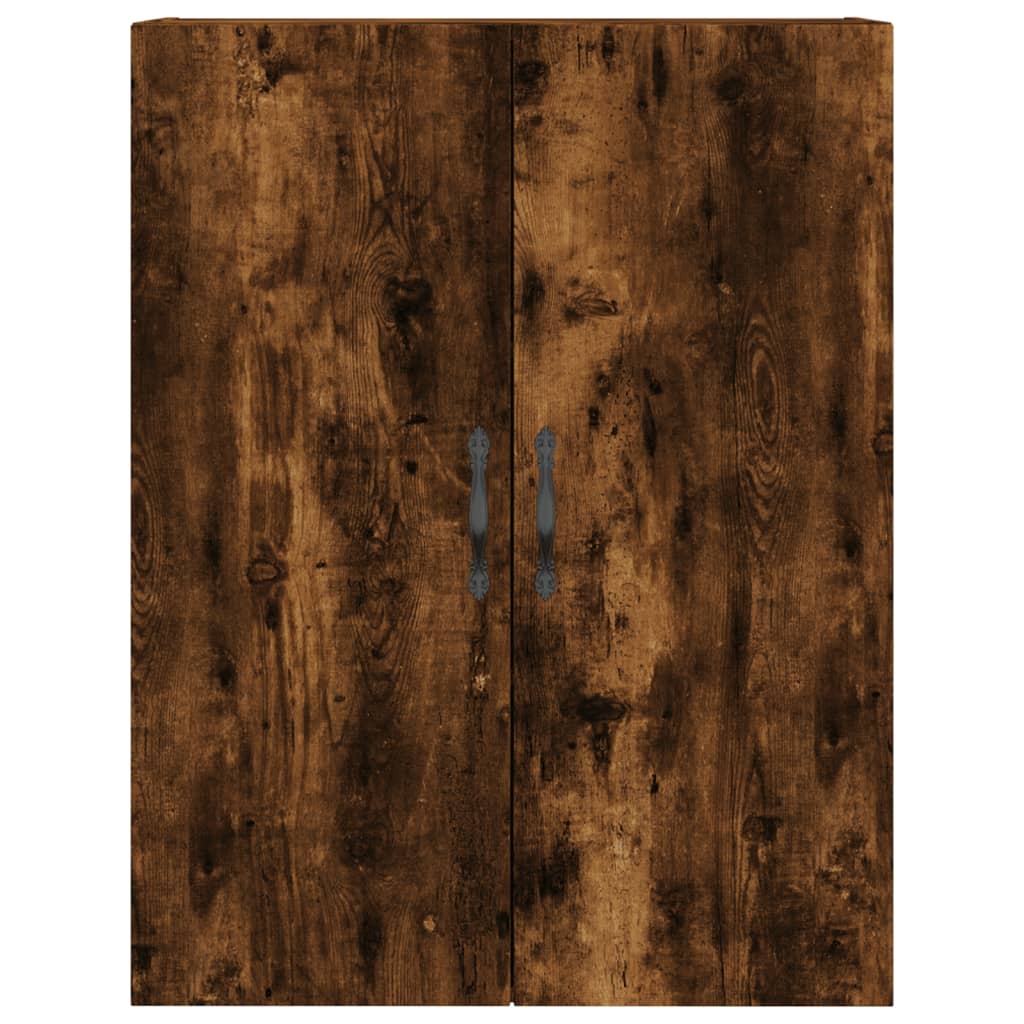 højskab 69,5x34x180 cm konstrueret træ røget egetræsfarve