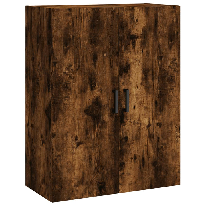 højskab 69,5x34x180 cm konstrueret træ røget egetræsfarve