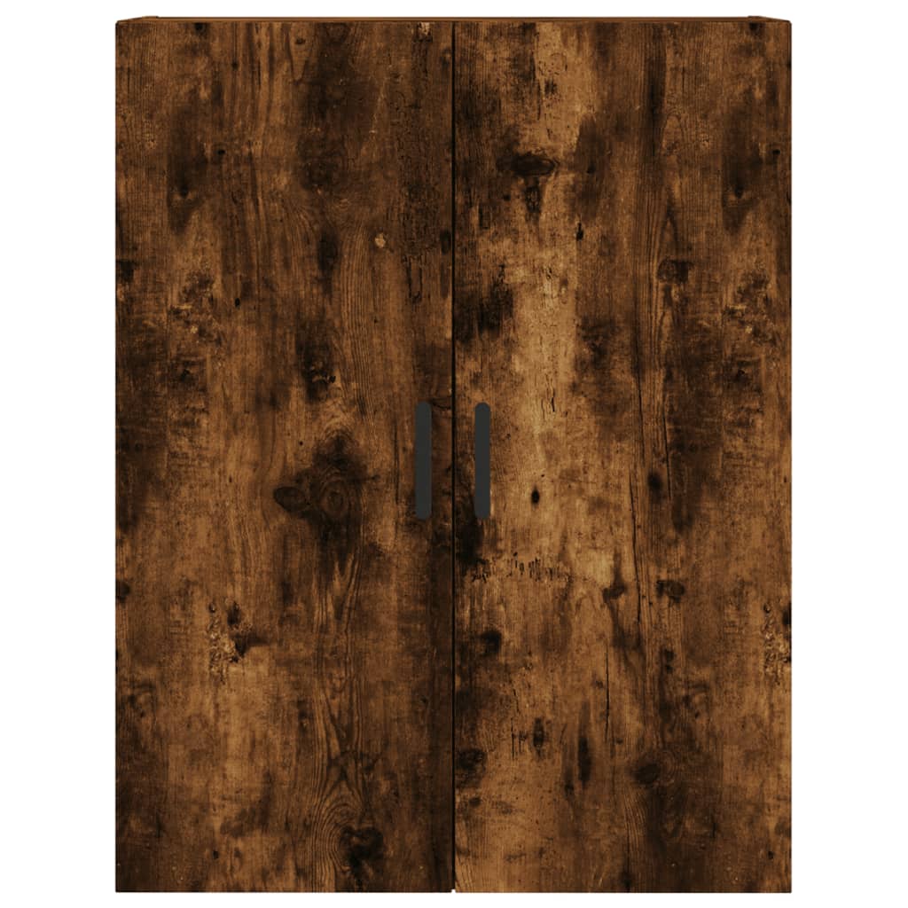 højskab 69,5x34x180 cm konstrueret træ røget egetræsfarve