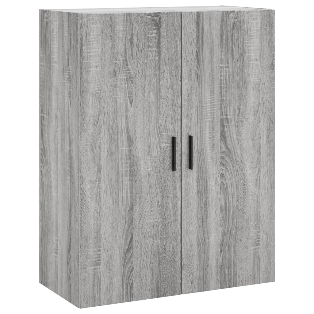 højskab 69,5x34x180 cm konstrueret træ grå sonoma-eg