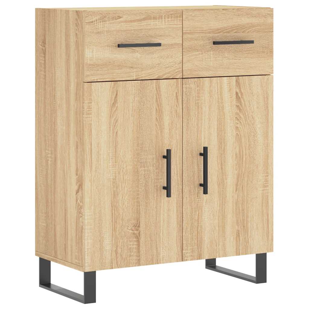 højskab 69,5x34x180 cm konstrueret træ sonoma-eg
